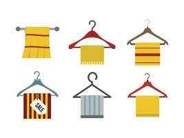 conjunto de ícones de toalha, estilo simples vetor