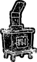 desenho de ícone grunge de um forno de casa vetor