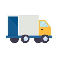 caminhões entregam mercadorias ao destinatário. conceito de pedidos on-line vetor