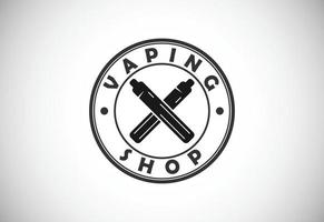 vape, modelo de design de logotipo de cigarro eletrônico. ilustração em vetor logotipo vaporizador eletrônico loja vape.