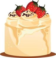 clipart de bolo de aniversário doce vetor