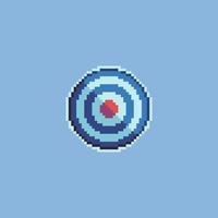 alvo bullseye e ilustração de pixel art de seta vetor
