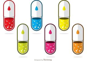 Pacote de vetores de comprimidos coloridos
