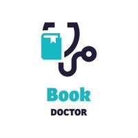 livro logotipo do médico vetor