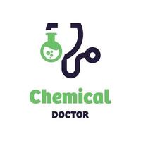 logotipo do médico químico vetor