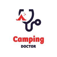 logotipo do médico de acampamento vetor