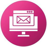 estilo de ícone de e-mail marketing vetor