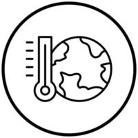 estilo de ícone de aquecimento global vetor