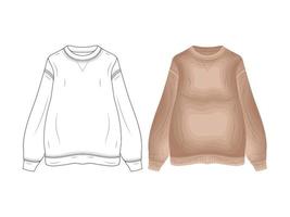 catálogo de produtos de moda uniformes maquete esboço ilustração vetorial roupas silhueta ícone modelo para cima