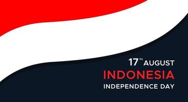 bandeira, plano de fundo. dirgahayu kemerdekaan republik indonesia significa feliz celebração do dia da independência indonésia. ilustração de bandeira com área de espaço de cópia. vetor