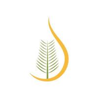 design plano de vetor de logotipo de óleo de palma