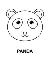 página para colorir com panda para crianças vetor