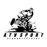 vetor de ícone de design de logotipo atv