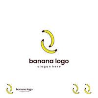 modelo de ícone de design de logotipo de banana vetor