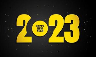 2023 design de plano de fundo feliz ano novo. ilustração vetorial. vetor