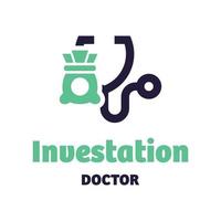 logotipo do médico de investimento vetor