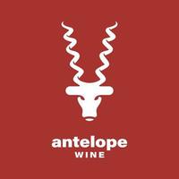 logotipo do vinho antílope vetor