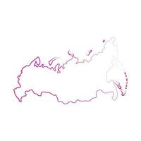 mapa da rússia em fundo branco vetor