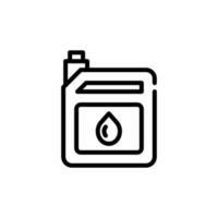 ícone de linha cheia de jerrycan. sinal de estilo linear para conceito móvel e web design. ícone de vetor de contorno. símbolo, ilustração do logotipo. gráfico vetorial