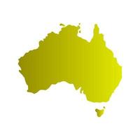 mapa da austrália em fundo branco vetor
