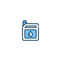 ícone de linha cheia de jerrycan. sinal de estilo linear para conceito móvel e web design. ícone de vetor de contorno. símbolo, ilustração do logotipo. gráfico vetorial