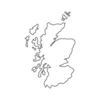 mapa da Escócia em fundo branco vetor