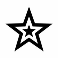 estilo preto e branco do ícone da estrela dos eua vetor