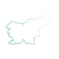 mapa da Eslovênia em fundo branco vetor