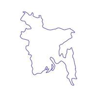 mapa de bangladesh em fundo branco vetor