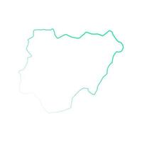 mapa da Nigéria em fundo branco vetor