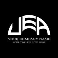 design criativo do logotipo da carta uea com gráfico vetorial vetor