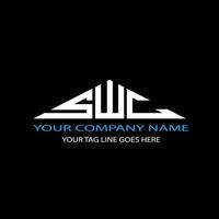 design criativo do logotipo da carta swc com gráfico vetorial vetor