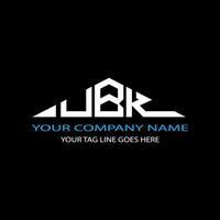 design criativo do logotipo da carta ubk com gráfico vetorial vetor
