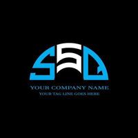 design criativo de logotipo de letra ssq com gráfico vetorial vetor