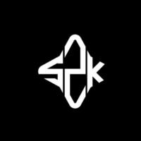 design criativo do logotipo da letra szk com gráfico vetorial vetor