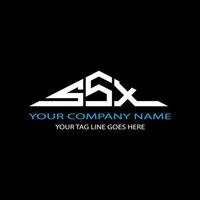 design criativo de logotipo de carta ssx com gráfico vetorial vetor