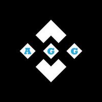 design criativo abstrato do logotipo da carta agg. agg design exclusivo vetor