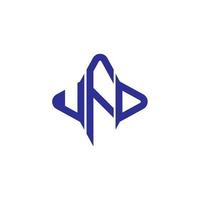 design criativo do logotipo da carta ufd com gráfico vetorial vetor