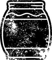 desenho de ícone grunge de uma geléia de morango vetor