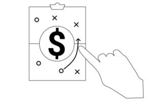 vetor de ilustração de estratégia de dinheiro