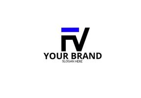 fv vf fv logotipo da letra inicial vetor