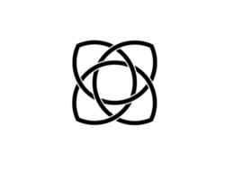 logotipo de lótus de linha contínua simples vetor