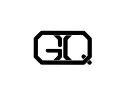 gq qg gq logotipo da letra inicial vetor