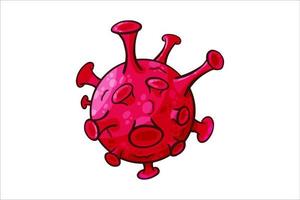ilustração vetorial de estilo de desenho animado de ícone de vírus de varíola de macaco vetor
