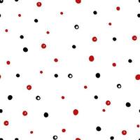 padrão de bolinhas vermelhas e pretas para rabiscos de ilustração vetorial de menu de restaurante bar café vetor
