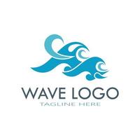 vetor de ícone de modelo de design de logotipo de onda de água