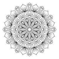 mandala para colorir, padrões, belos mantras, fundos islâmicos, cartões de casamento, modelos de decoração e designs de camisetas vetor