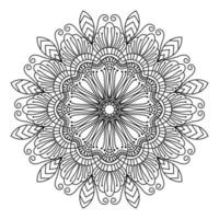 mandala para colorir, padrões, belos mantras, fundos islâmicos, cartões de casamento, modelos de decoração e designs de camisetas vetor