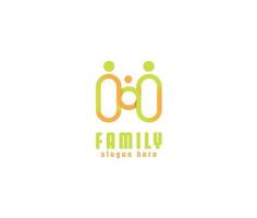 design de logotipo de três links de família vetor