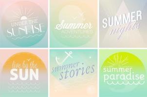 Pastel Summer Time Backgrounds vetor